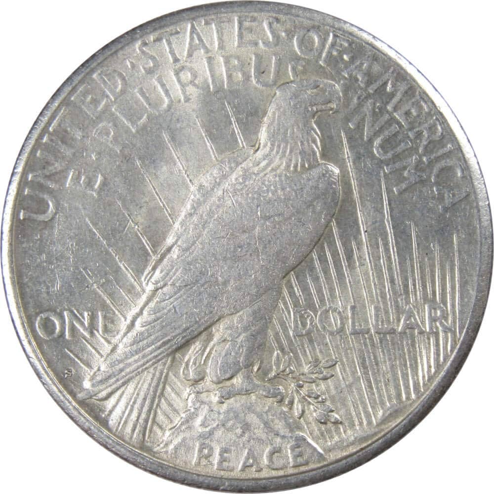 1922年 アメリカ ピースダラー（Peace Dollar）本物保障 1922-S Peace Silver Dollar - Choice AU Condition, Cool Tape
